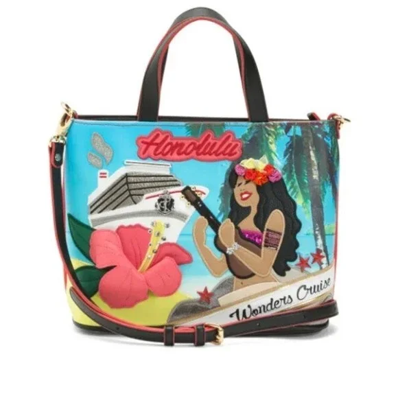 NEW •Braccalini•Wonder Cruise Honolulu Shoulder Bag & Matching Wallet Set - Picture 3 of 8